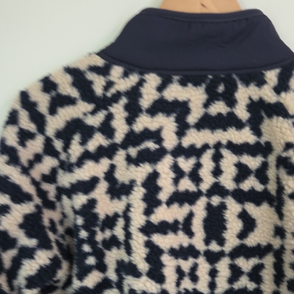 Herizon Sherpa Navy & Cream Fleece Jacket - Picture 9 of 15